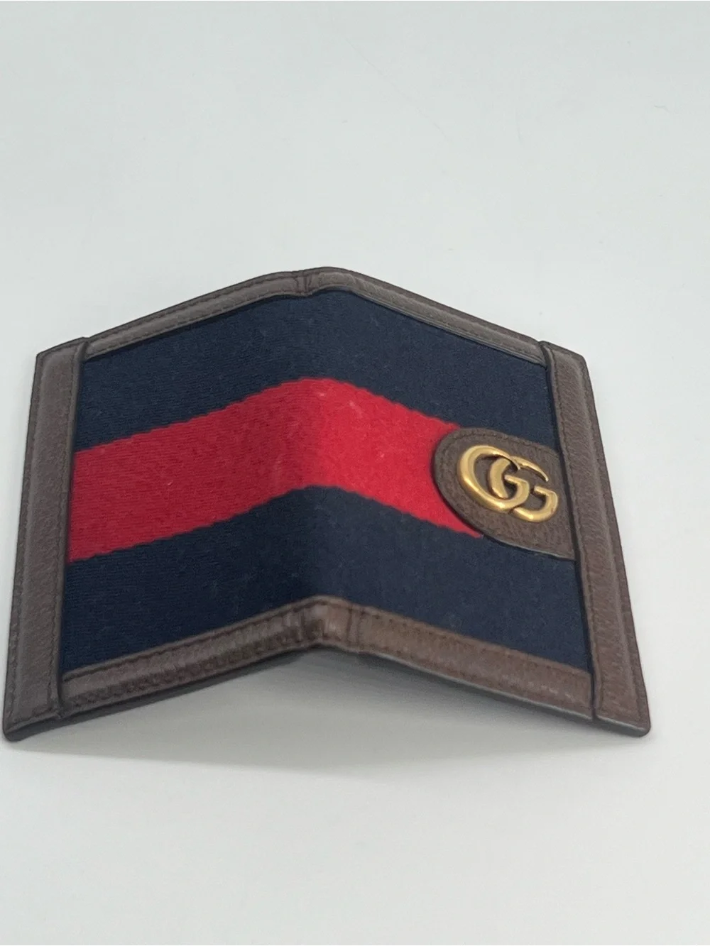 Gucci Ophidia  Card Case Wallet Blue/Red Calfskin - Picture 5 of 5